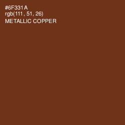 #6F331A - Metallic Copper Color Image